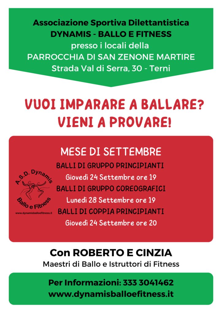 Vuoi imparare a ballare? Vieni a provare! Vuoi imparare a ballare? Vieni a provare!