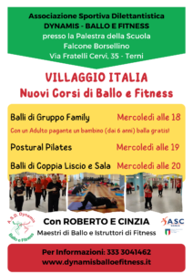 Corsi in partenza a Terni Villaggio Italia 2026